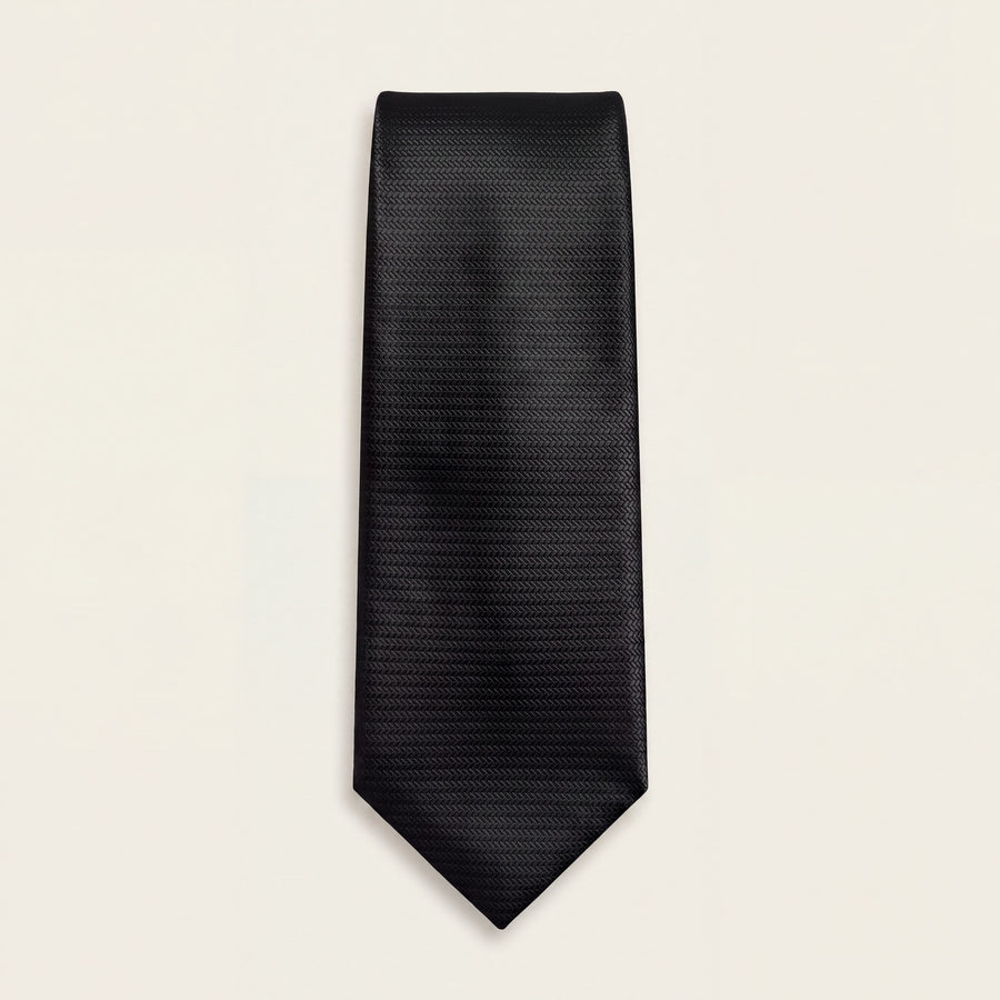 Black Woven Necktie