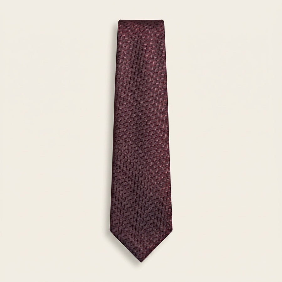Burgundy Woven Necktie